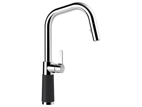 SCHOCK Küchenarmatur SC-530 Magma – Hochdruck Armatur CRISTADUR mit ausziehbarer Schlauch-Brause und Standard Norm-Anschlüssen von Schock