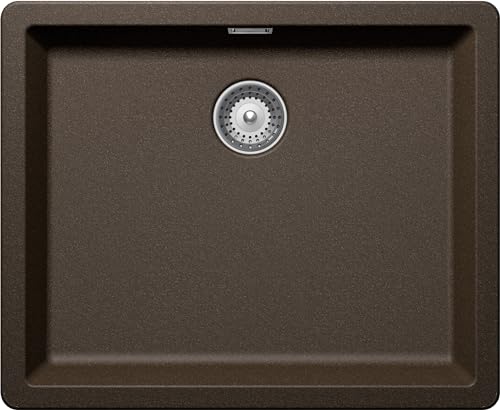 SCHOCK | Küchenspüle Galaxy N100LU 1 Becken mit Haken unter dem Spülbecken inklusive, Material ®Cristadur, Bronze, 530 x 430 mm von Schock