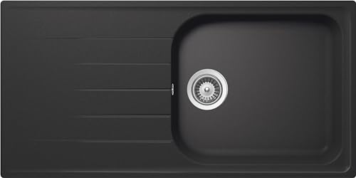 SCHOCK | Küchenspüle Lithos 1 große Becken mit Abtropffläche, umkehrbare Wanne, Material Cristalite®, Hafer, 1000 x 500 mm von Schock