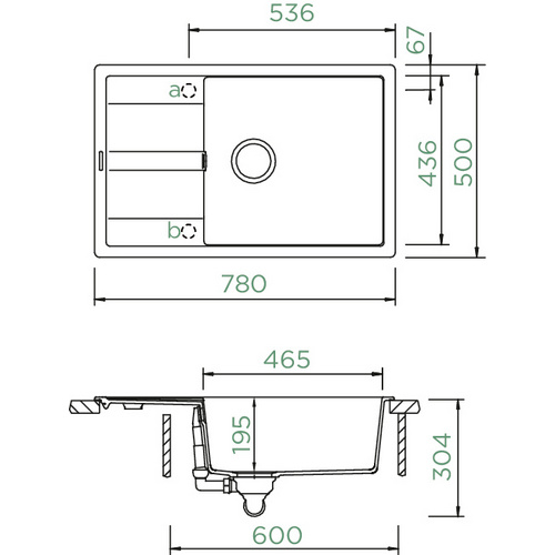 SCHOCK Küchenspüle »Manhattan D-100LS-A«, nero, rechteckig, Granit/Komposit-Kunststein/Quarzstein - schwarz von Schock