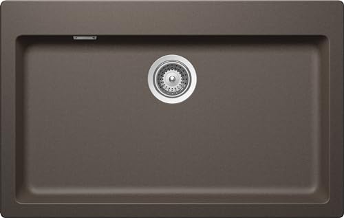 SCHOCK | Küchenspüle Primus 1 Becken XL mit Tisch Armatur, Material Cristalite®, Mokka, 790 x 500 mm von Schock