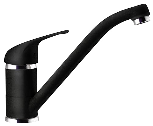 SCHOCK | Omega-Einhebelmischer mit drehbarem Ausguss, Farbe Schwarz, Höhe 140 mm von Schock