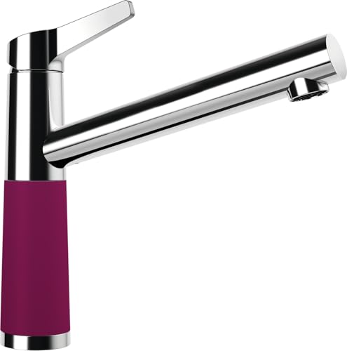 Schock 554003BRY Küchenarmatur SC-510 Berry – farbige Niederdruck Armatur CRISTADUR mit Festauslauf von Schock