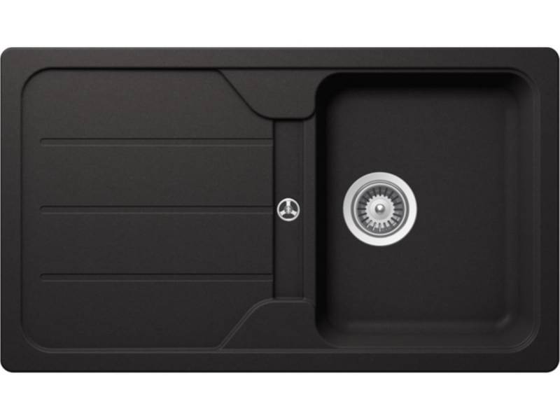 Schock Einbauspüle Einbauspüle Formhaus D-100 U Nero - Unterbauspüle von Schock