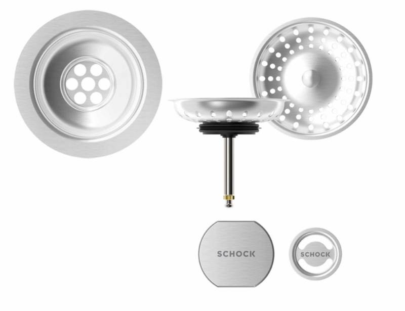 Schock Einbauspüle SCHOCK Sichtteile in Edelstahl-Matt zu Ablaufgarnitur mit Excenter Schock Einbauspüle SCHOCK Sichtteile in Edelstahl-Matt zu Ablaufgarnitur mit Excenter von Schock