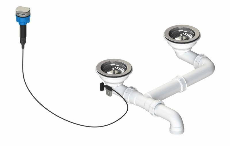 Schock Einbauspüle Schock Ablaufgarnitur Formhaus 150, Ablauffernbedienung und Korbventil von Schock