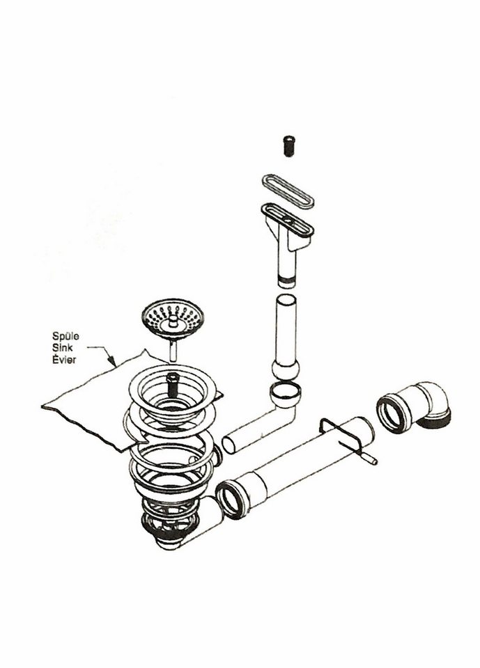 Schock Einbauspüle Schock Ablaufgarnitur Handbetätigung Schock Einbauspüle Schock Ablaufgarnitur Handbetätigung von Schock
