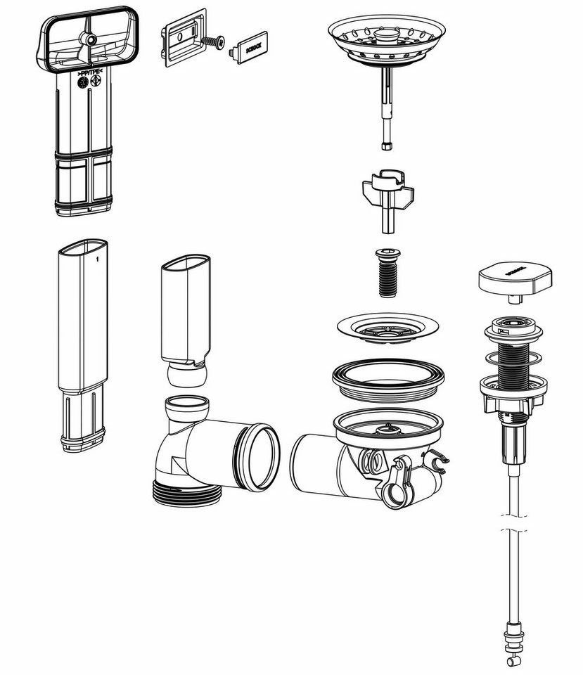 Schock Einbauspüle Schock Ablaufgarnitur mit Excenterbedienung 410051CHR Schock Einbauspüle Schock Ablaufgarnitur mit Excenterbedienung 410051CHR von Schock