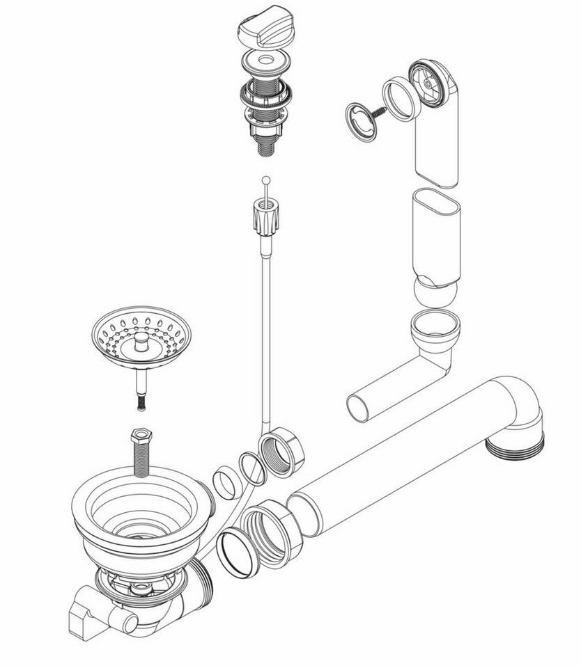 Schock Einbauspüle Schock Ablaufgarnitur 629313 mit Korbventil und Excenterbedienung Schock Einbauspüle Schock Ablaufgarnitur 629313 mit Korbventil und Excenterbedienung von Schock