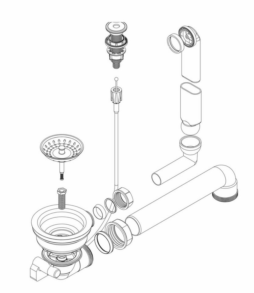Schock Einbauspüle Schock Ablaufgarnitur mit Korbventil und Excenterbedienung Schock Einbauspüle Schock Ablaufgarnitur mit Korbventil und Excenterbedienung von Schock
