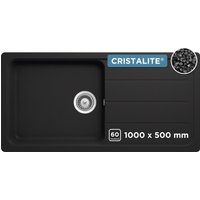 Schock Granitspüle "COMO D-100L" Inklusive ab- und Überlaufgarnitur, Drehhexcenter, Diamantbohrer von Schock