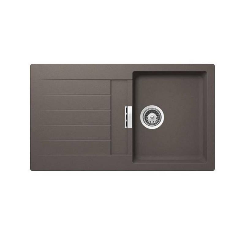 Schock Granitspüle Schock Cristadur Signus D-100 U Silverstone SIL Exzenterbedienung, 0/0 cm von Schock