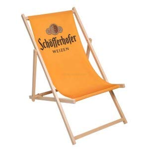 Schöfferhofer Weizen Liegestuhl Stuhl aus Holz Gartenliege Klappstuhl orange von Schöfferhofer-Schöfferhofer