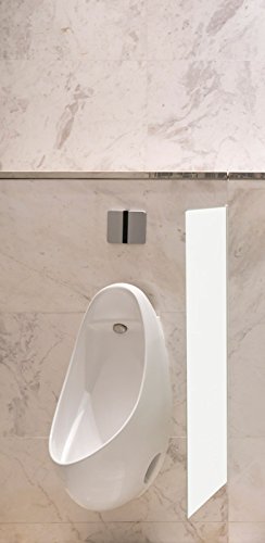 Schamwand, WC Urinal Trennwand, Bidet Trennwand Toiletten Trennwand Alu Weiß Var. A von Schön und Wieder