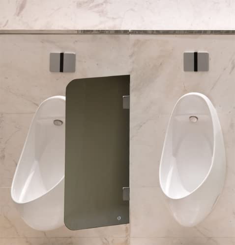 Schön und Wieder Urinal Schamwand | WC Trennwand | Bidet Trennwand | Toiletten Trennwand | ESG Rauchglas | Nanobeschichtet mit Lotuseffekt von Schön und Wieder