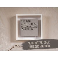 Letter Frame | Betonschild Im Bilderrahmen "Alles Verboten, Trotzdem Machen." Geschenk Für Freund/Freundin Betondeko Handgegossen Letter Frame | Betonschild Im Bilderrahmen "Alles Verboten, Trotzdem Machen." Geschenk Für Freund/Freundin Betondeko Handgegossen von SchoenGeshoppt