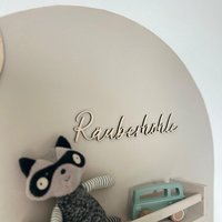 Holzschriftzug „Räuberhöhle" | Kinderzimmerdeko von SchoenManufaktur