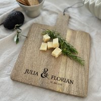 Schneidebrett/Servierbrett Hochzeit Mit Wunschgravur von SchoenManufaktur