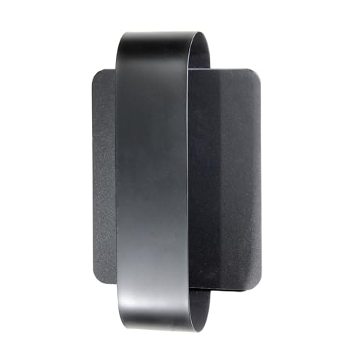 Gästetuchhalter Wand schwarz – Handtuchhalter ohne Bohren – für 5–6 gerollte Gästetücher – Acrylglas mit Metallbügel – Gäste-WC Handtuch Halter – Klebemontage (Schwarz) von Schönbeck Design