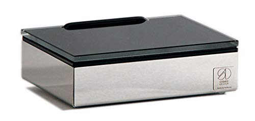Schönbeck Design Feuchttücherbox aus poliertem Edelstahl und Glas schwarz von Schönbeck Design