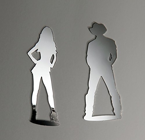 Türschild Set "Frau+Mann Sexy" Toilettenschild, je 1 Stk. Poliert - Made in Germany von Schönbeck Design