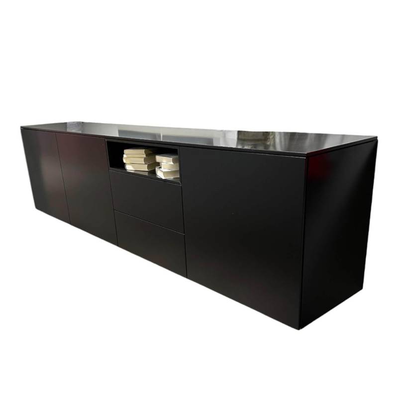 Lowboard Cosmo Lack Basis Schwarz 046 Wandhängend von Schönbuch