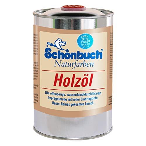 Schönbuch Holzöl 1 Liter | farbloses Hartöl speziell für unbehandeltes Holz (innen und außen) | Möbel aus Massivholz, Parkett, Tisch, Gartenmöbel, Holzböden von Schönbuch