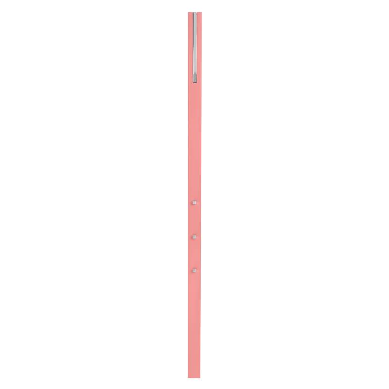 Schönbuch - Line Garderobe - flamingo pink /lackiert/BxHxT 6x170x4cm/Mantelstange + 3 Haken chrom glänzend von Schönbuch