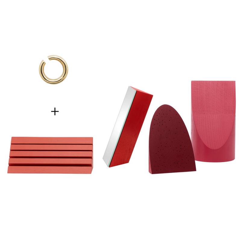 Schönbuch Nikara Schmuckhalter 4er Set Tomatenrot Sunrise Wassermelone Weinrot B-Ware von Schönbuch