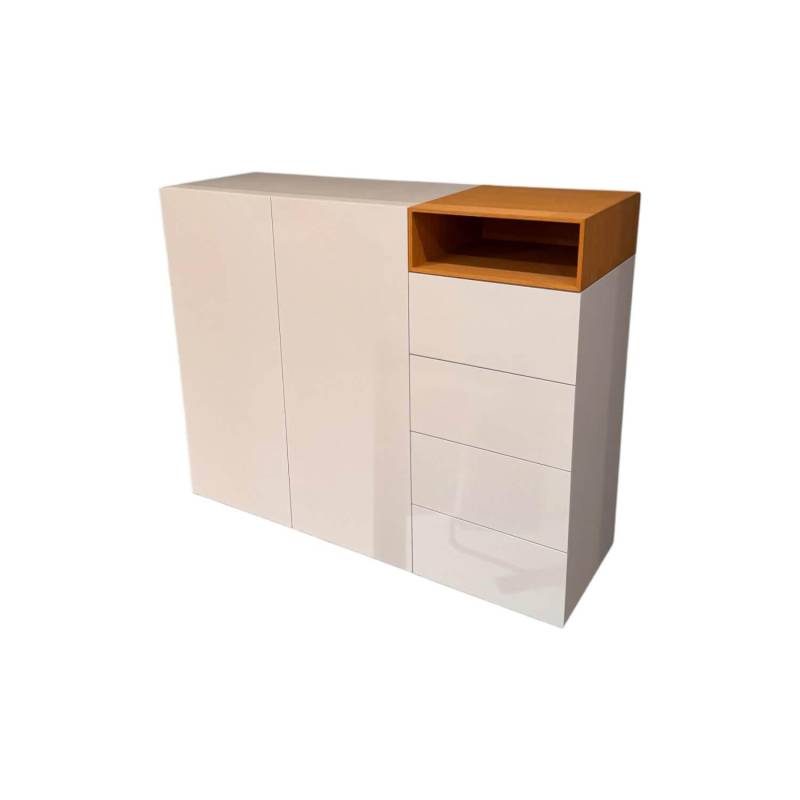 Sideboard Lack Basisfarbe Grau Weiß Offenes Element Eiche Natur Geölt Mit 2 Türe... Sideboard Lack Basisfarbe Grau Weiß Offenes Element Eiche Natur Geölt Mit 2 Türe... von Schönbuch