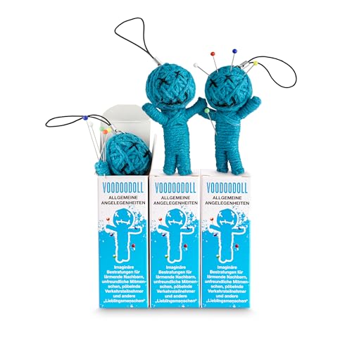 Voodoo Puppe Allgemeine Angelegenheiten 3er-Pack Voodoo Doll to go Voodoo-Doll imaginäre Strafen für unfreundliche Menschen und andere "Lieblingsmenschen" Geschenk im Karton 5 x PRYM Stecknadel von Schöne Güter