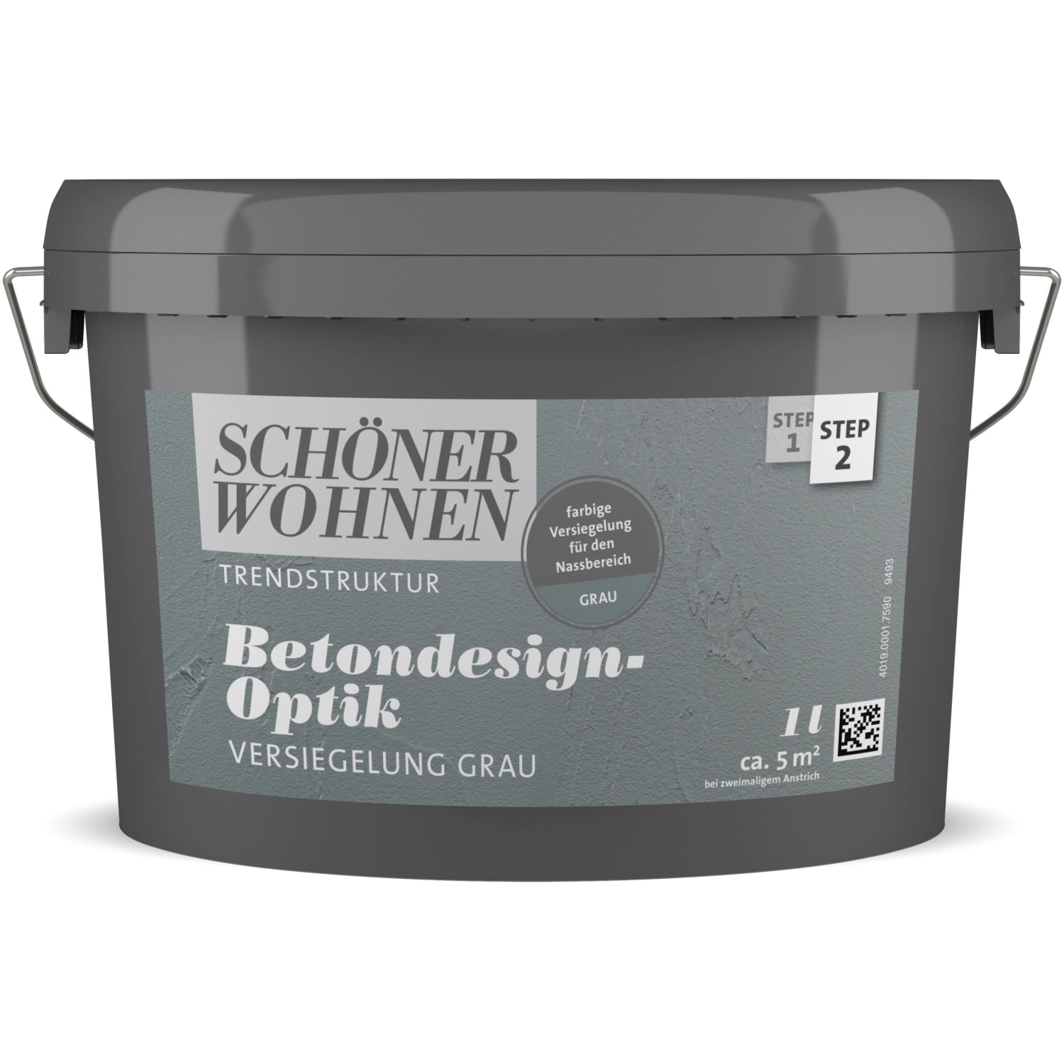 Schöner Wohnen Betondesign-Optik Versiegelung Grau von SCHÖNER WOHNEN-Farbe