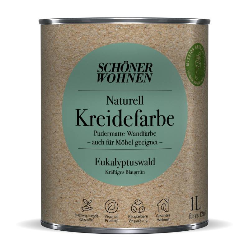 Schöner Wohnen Farbe Naturell Kreidefarbe 'Eukalyptuswald' blaugrün matt 1 l Schöner Wohnen Farbe Naturell Kreidefarbe 'Eukalyptuswald' blaugrün matt 1 l von Schöner Wohnen Farbe