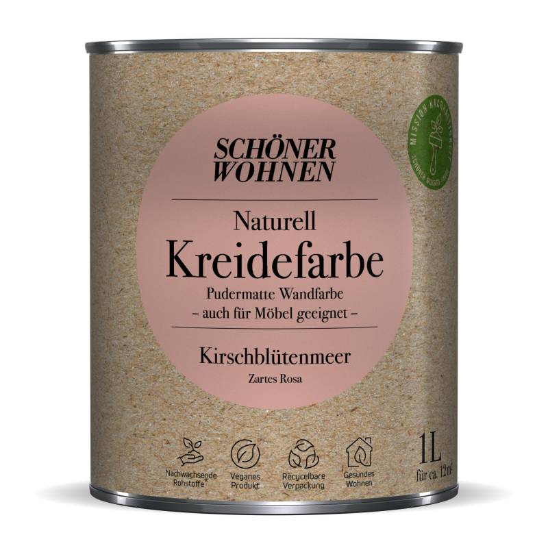 Schöner Wohnen Farbe Naturell Kreidefarbe 'Kirschblütenmeer' rosa matt 1 l Schöner Wohnen Farbe Naturell Kreidefarbe 'Kirschblütenmeer' rosa matt 1 l von Schöner Wohnen Farbe