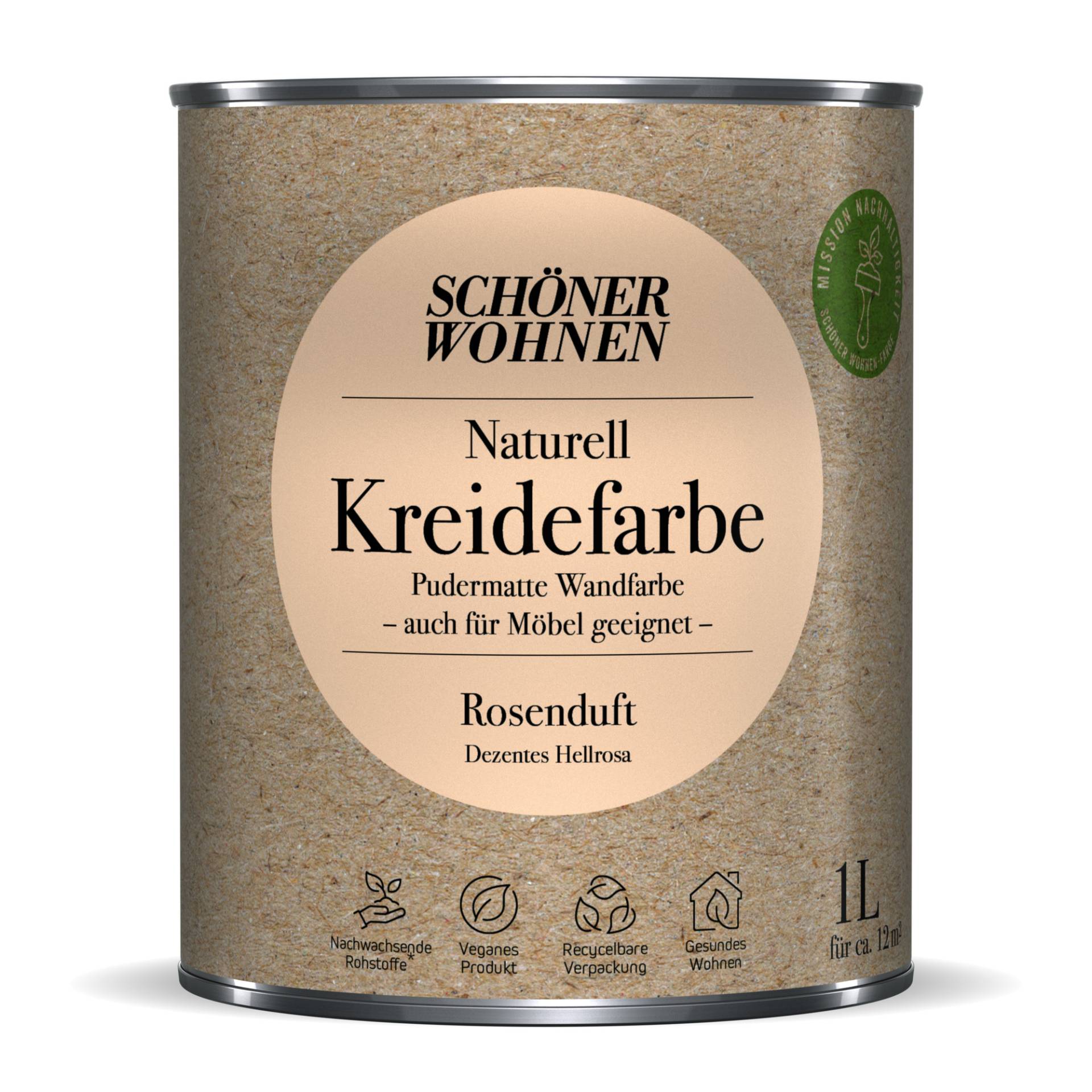 Schöner Wohnen Farbe Naturell Kreidefarbe 'Rosenduft' hellrosa matt 1 l Schöner Wohnen Farbe Naturell Kreidefarbe 'Rosenduft' hellrosa matt 1 l von Schöner Wohnen Farbe