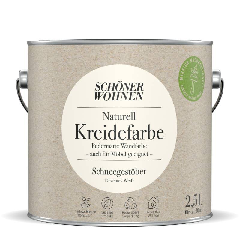 Schöner Wohnen Farbe Naturell Kreidefarbe 'Schneegestöber' weiß matt 1 l Schöner Wohnen Farbe Naturell Kreidefarbe 'Schneegestöber' weiß matt 1 l von Schöner Wohnen Farbe
