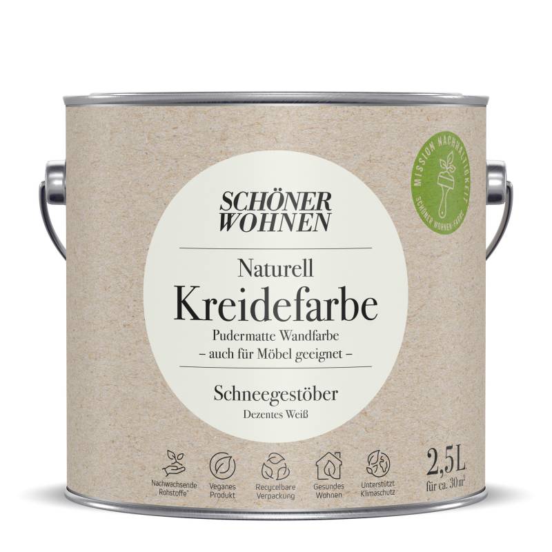 Schöner Wohnen Farbe Naturell Kreidefarbe 'Schneegestöber' weiß matt 2,5 l Schöner Wohnen Farbe Naturell Kreidefarbe 'Schneegestöber' weiß matt 2,5 l von Schöner Wohnen Farbe