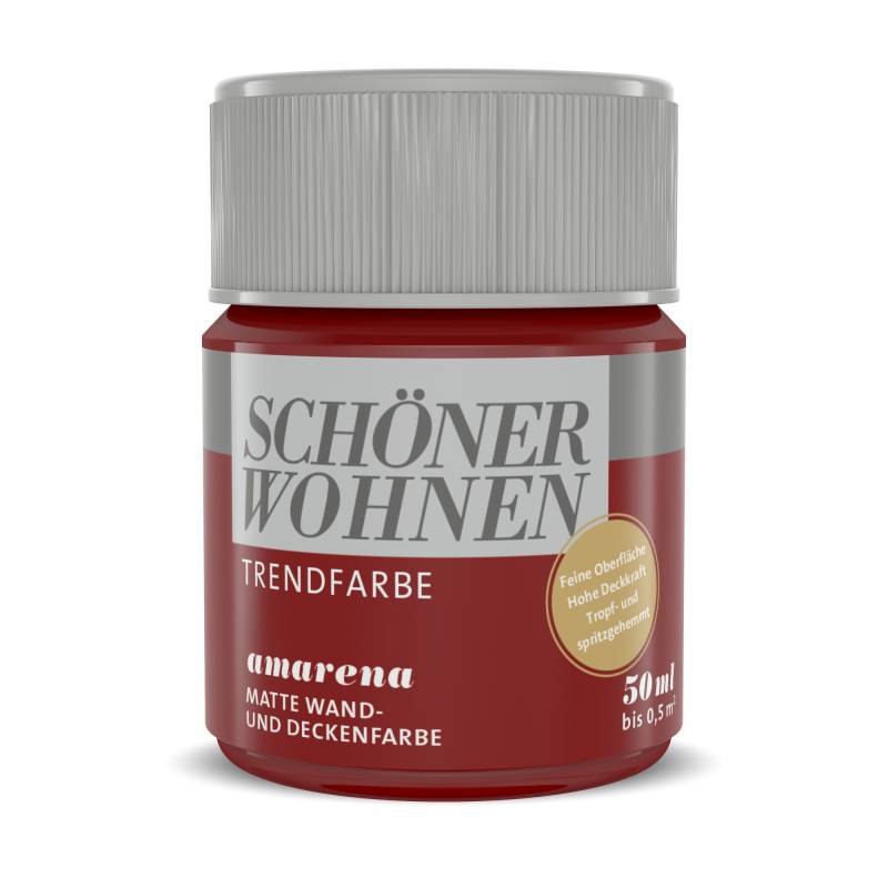 Schöner Wohnen Farbe Trendfarbe 'Amarena' kirschrot matt 50 ml Schöner Wohnen Farbe Trendfarbe 'Amarena' kirschrot matt 50 ml von Schöner Wohnen Farbe