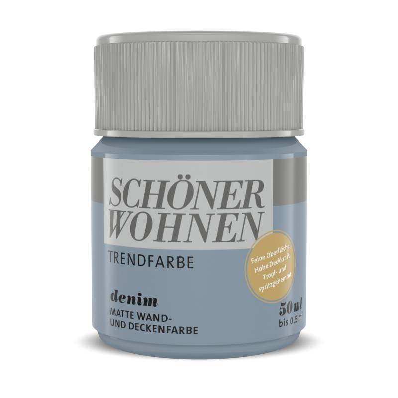 Schöner Wohnen Farbe Trendfarbe 'Denim' jeansblau matt 50 ml Schöner Wohnen Farbe Trendfarbe 'Denim' jeansblau matt 50 ml von Schöner Wohnen Farbe