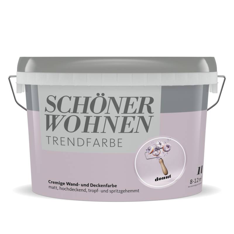 Schöner Wohnen Farbe Trendfarbe 'Donut' lila matt 1 l von Schöner Wohnen Farbe