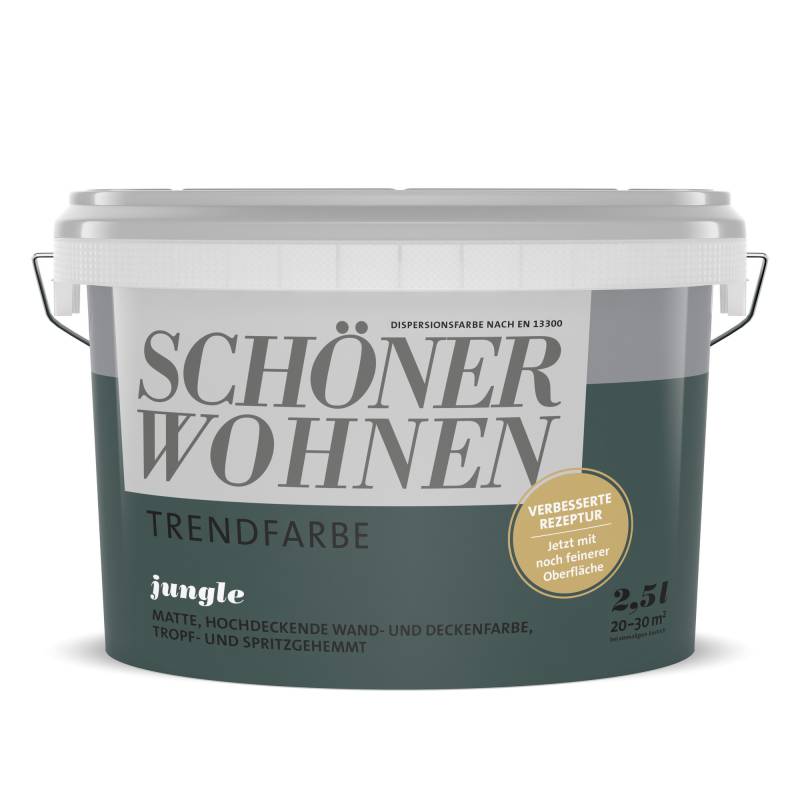 Schöner Wohnen Farbe Trendfarbe 'Jungle' graugrün matt 2,5 l Schöner Wohnen Farbe Trendfarbe 'Jungle' graugrün matt 2,5 l von Schöner Wohnen Farbe