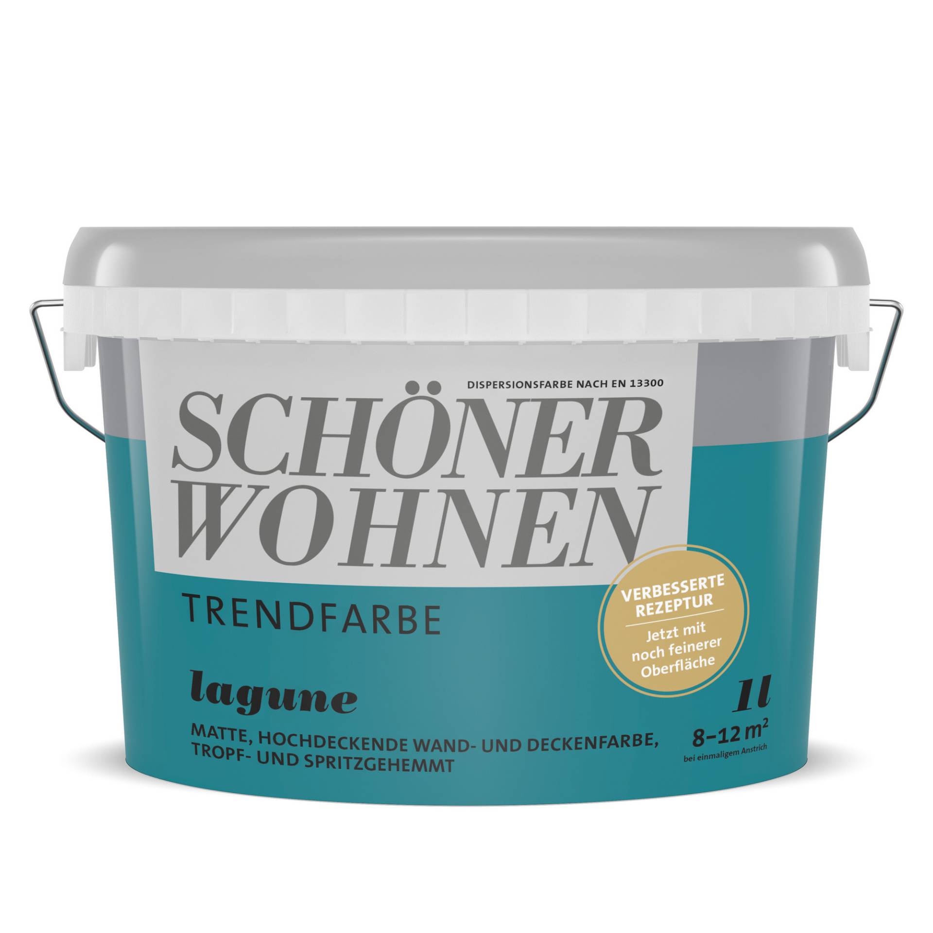 Schöner Wohnen Farbe Trendfarbe 'Lagune' türkis matt 1 l von Schöner Wohnen Farbe