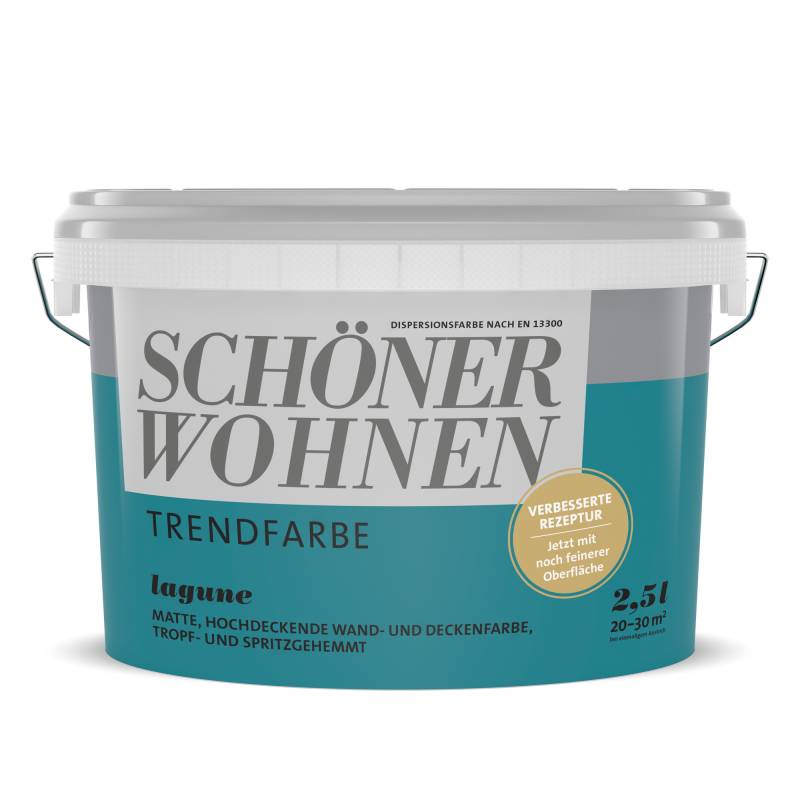 Schöner Wohnen Farbe Trendfarbe 'Lagune' türkis matt 2,5 l Schöner Wohnen Farbe Trendfarbe 'Lagune' türkis matt 2,5 l von Schöner Wohnen Farbe