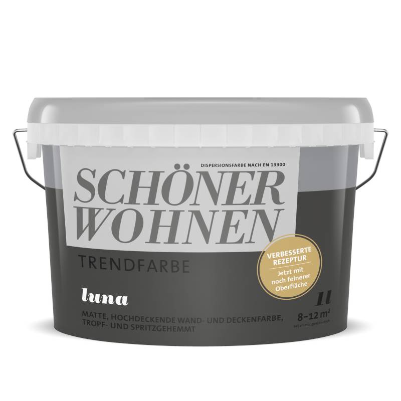 Schöner Wohnen Farbe Trendfarbe 'Luna' schwarzgrau matt 1 l Schöner Wohnen Farbe Trendfarbe 'Luna' schwarzgrau matt 1 l von Schöner Wohnen Farbe