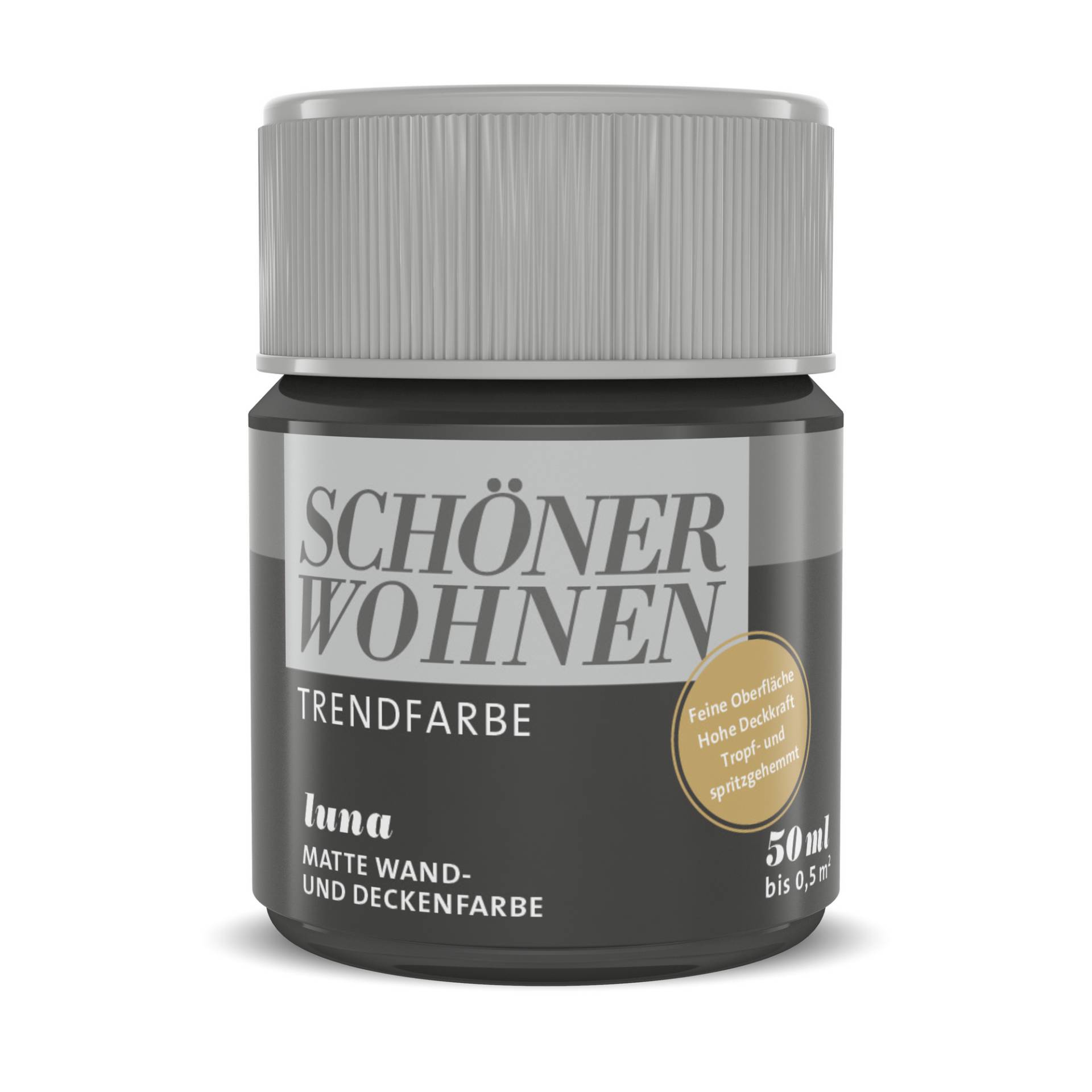 Schöner Wohnen Farbe Trendfarbe 'Luna' schwarzgrau matt 50 ml Schöner Wohnen Farbe Trendfarbe 'Luna' schwarzgrau matt 50 ml von Schöner Wohnen Farbe