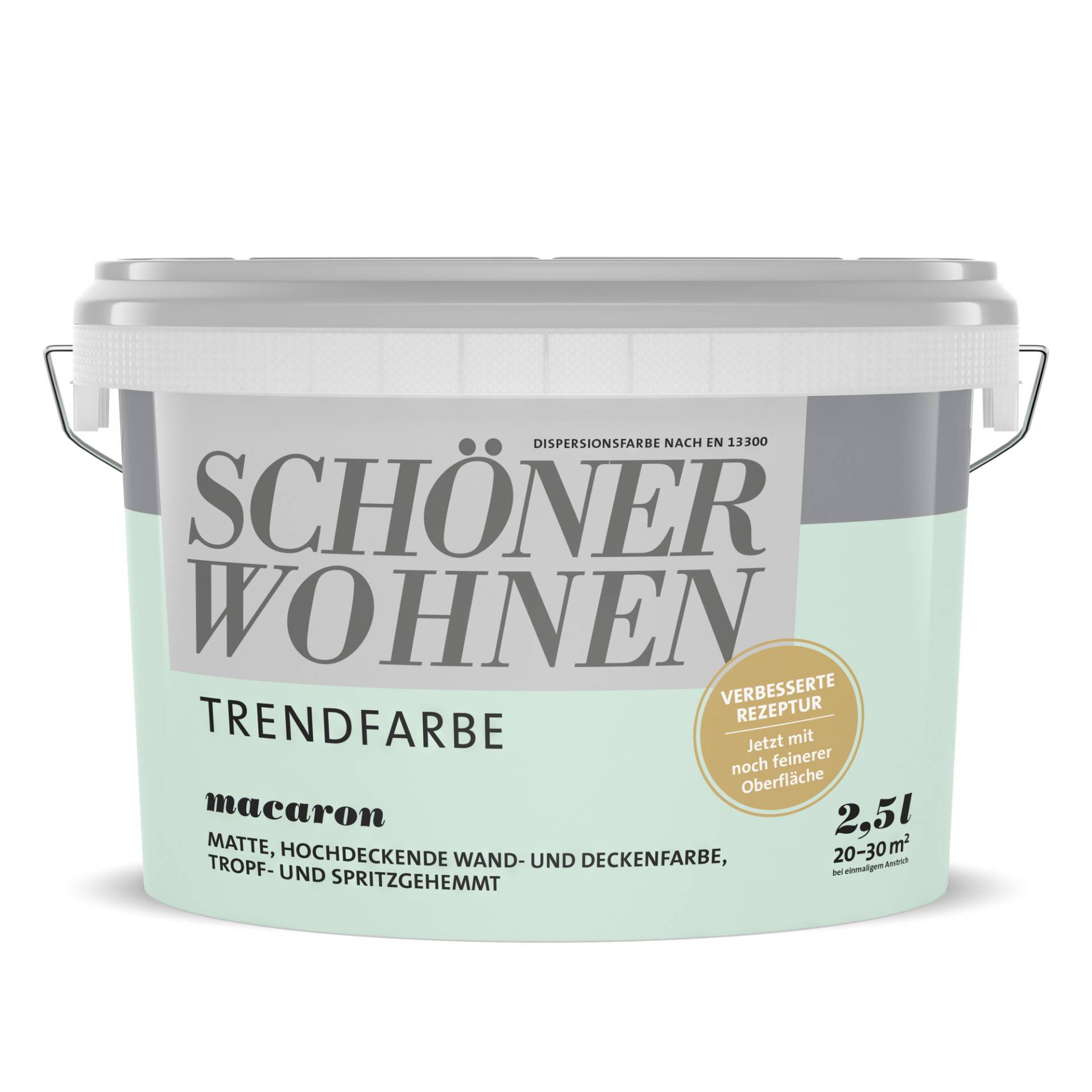 Schöner Wohnen Farbe Trendfarbe 'Macaron' minzgrün matt 2,5 l von Schöner Wohnen Farbe