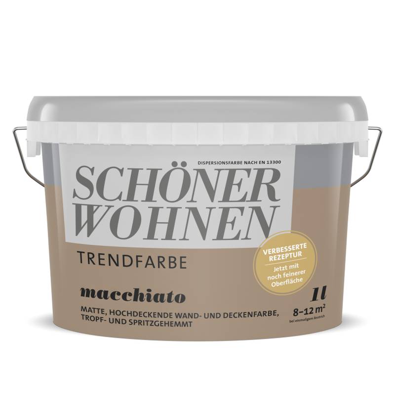 Schöner Wohnen Farbe Trendfarbe 'Macchiato' kaffeefarben matt 1 l von Schöner Wohnen Farbe