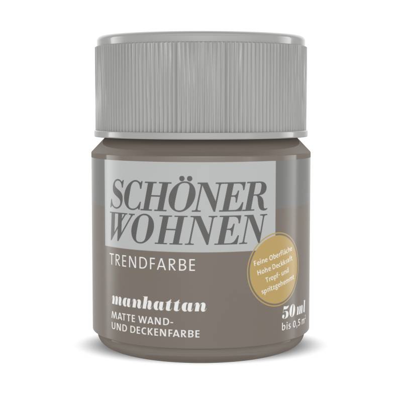 Schöner Wohnen Farbe Trendfarbe 'Manhattan' braun matt 50 ml Schöner Wohnen Farbe Trendfarbe 'Manhattan' braun matt 50 ml von Schöner Wohnen Farbe
