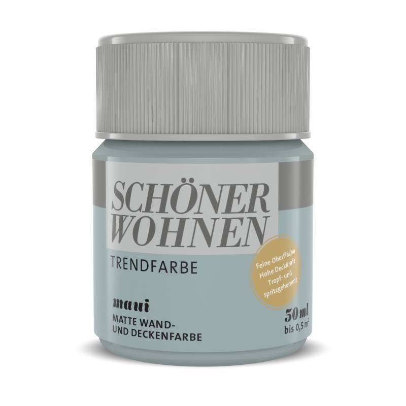 Schöner Wohnen Farbe Trendfarbe 'Maui' blaugrau matt 50 ml Schöner Wohnen Farbe Trendfarbe 'Maui' blaugrau matt 50 ml von Schöner Wohnen Farbe