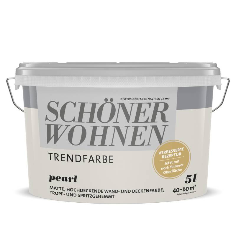 Schöner Wohnen Farbe Trendfarbe 'Pearl' perlweiß matt 5 l von Schöner Wohnen Farbe